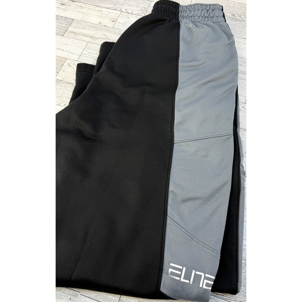 Nike Therma Fit Elite Joggers Sweat Pants Mens Black Gray Taper Ankle Zip SZ. XL